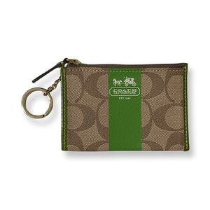 Coach Colorblock Signature Canvas Card Holder Wallet